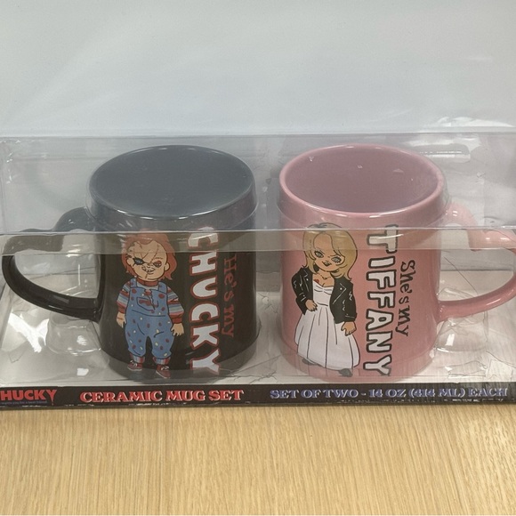 Chucky and Tiffany Ceramic Mug Set - Picture 1 of 5